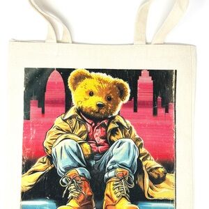 Vintage 80s Teddy Bear Tote Bag V1